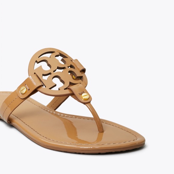 NEW 10.5 Tory Burch Miller Patent Leather Sand - Picture 4 of 11